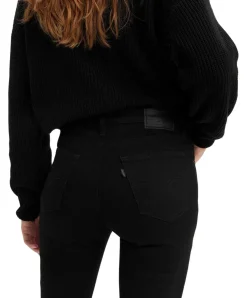 Levi's 725 Bootcut Jeans mit hohem Bund in Schwarz