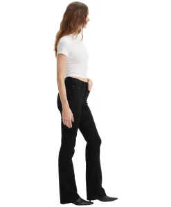 Levi's 725 Bootcut Jeans mit hohem Bund in Schwarz