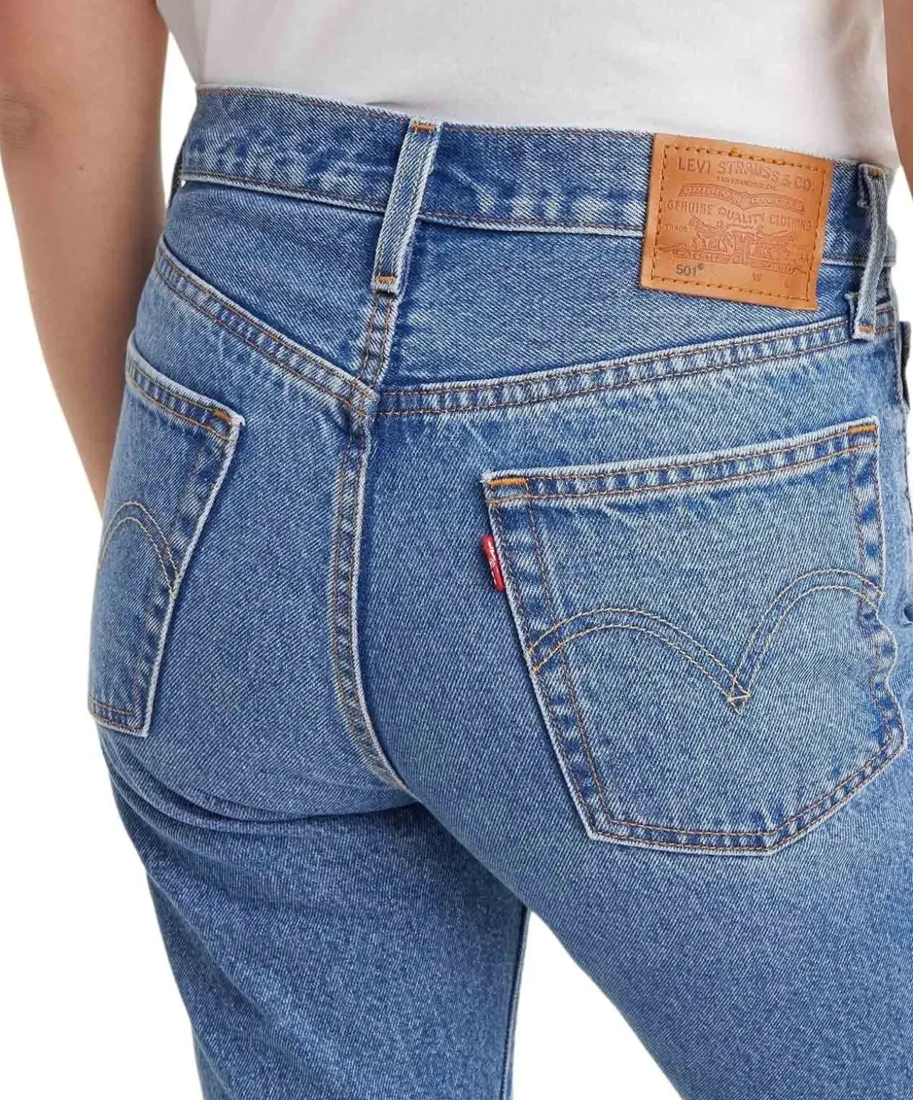 Levi's 501 Crop 501 Jeans mit ⅞ Länge in Mittelblau