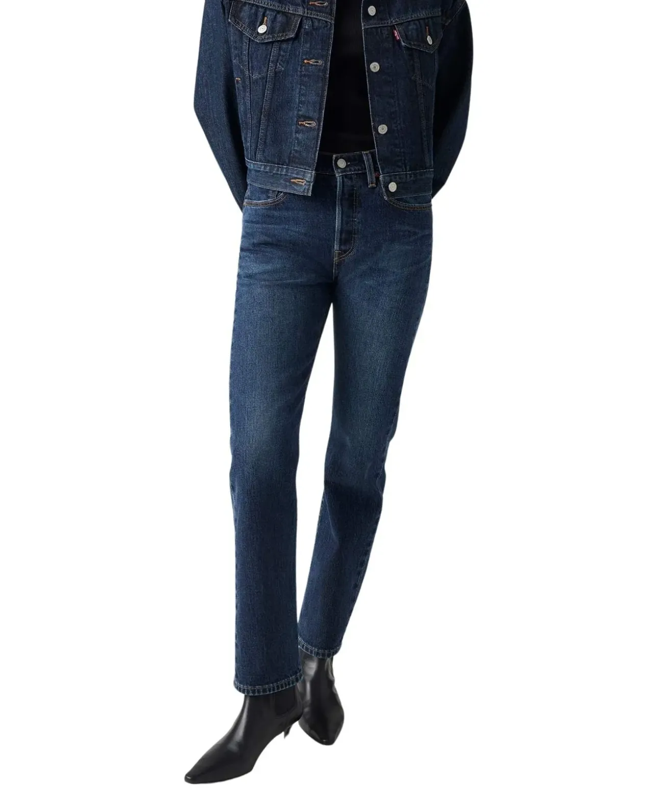 Levi's 501 Damen mit hohem Bund in dunkler Waschung