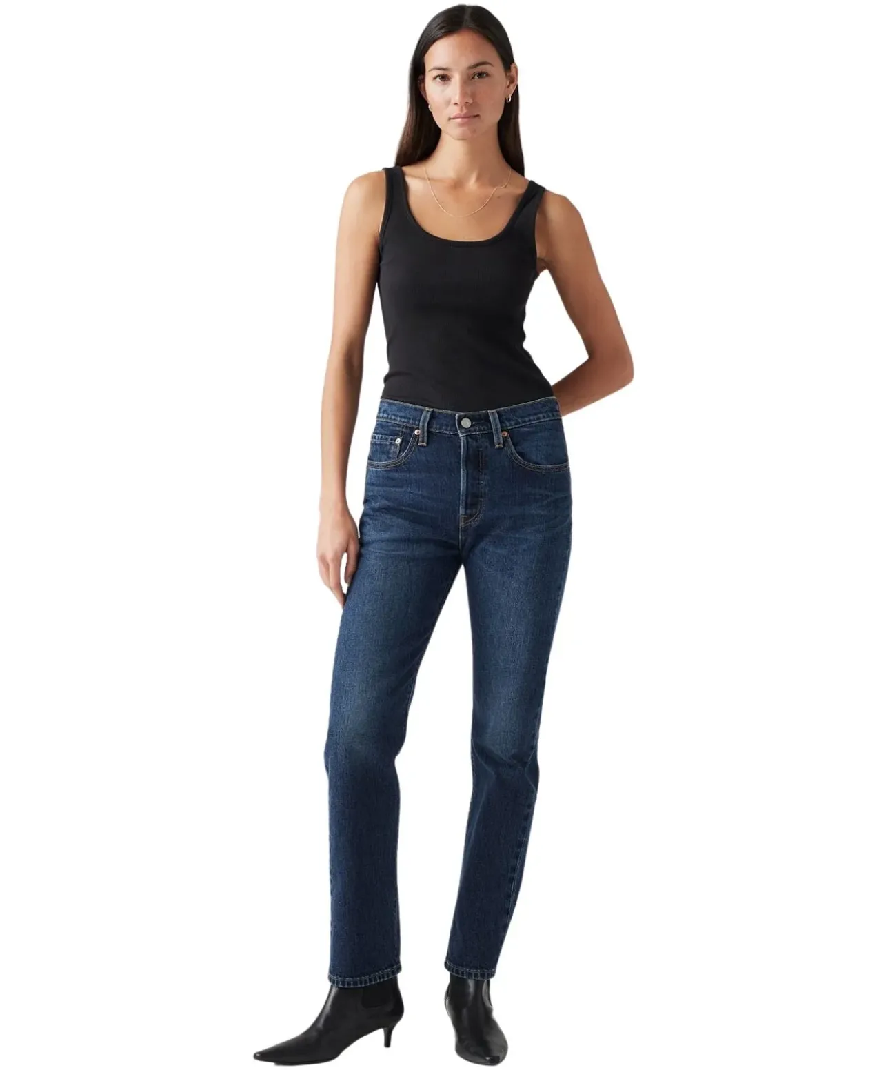 Levi's 501 Damen mit hohem Bund in dunkler Waschung