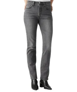 Levi's 501 Damen-Jeans Original Fit in Black Worn