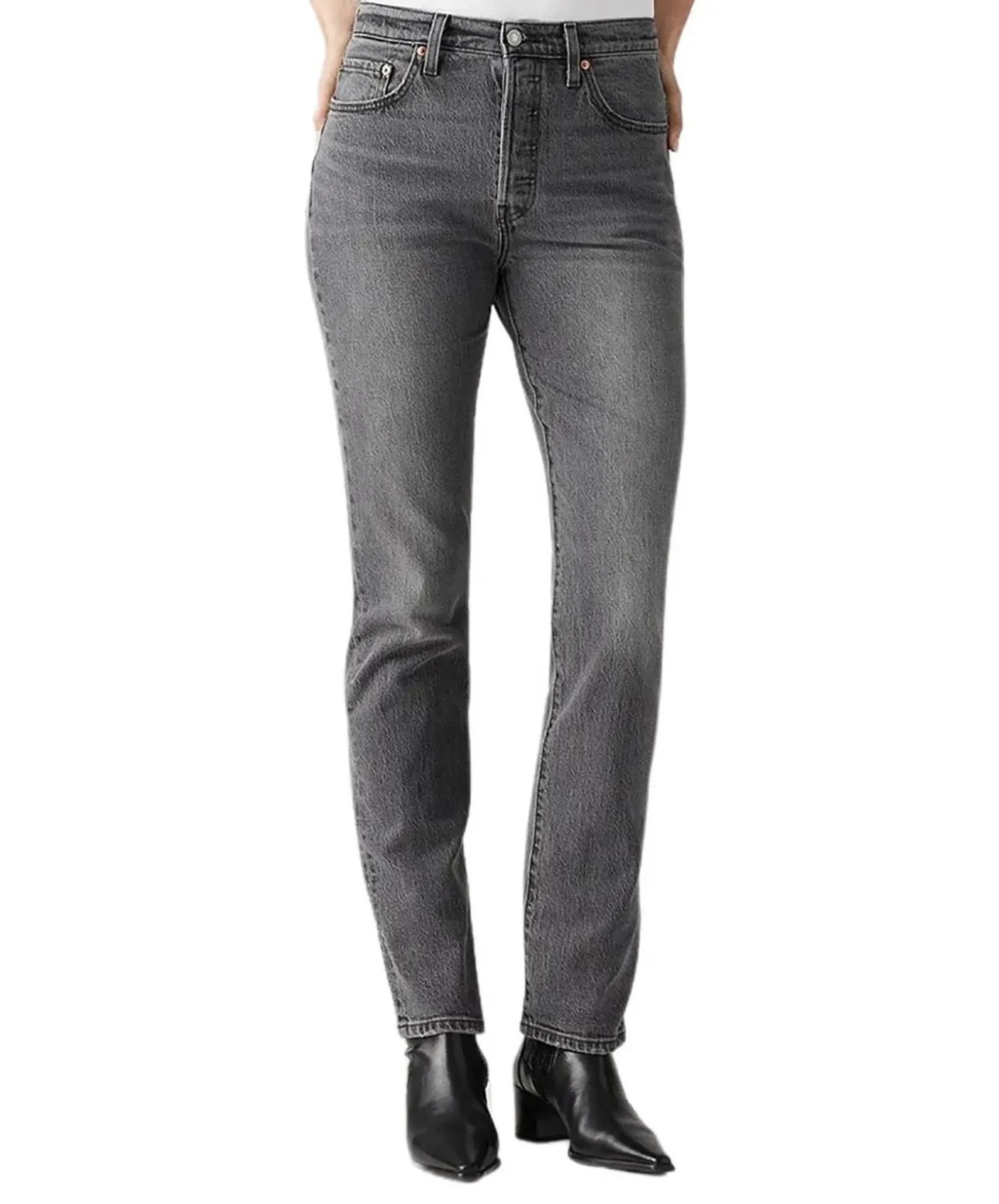 Levi's 501 Damen-Jeans Original Fit in Black Worn