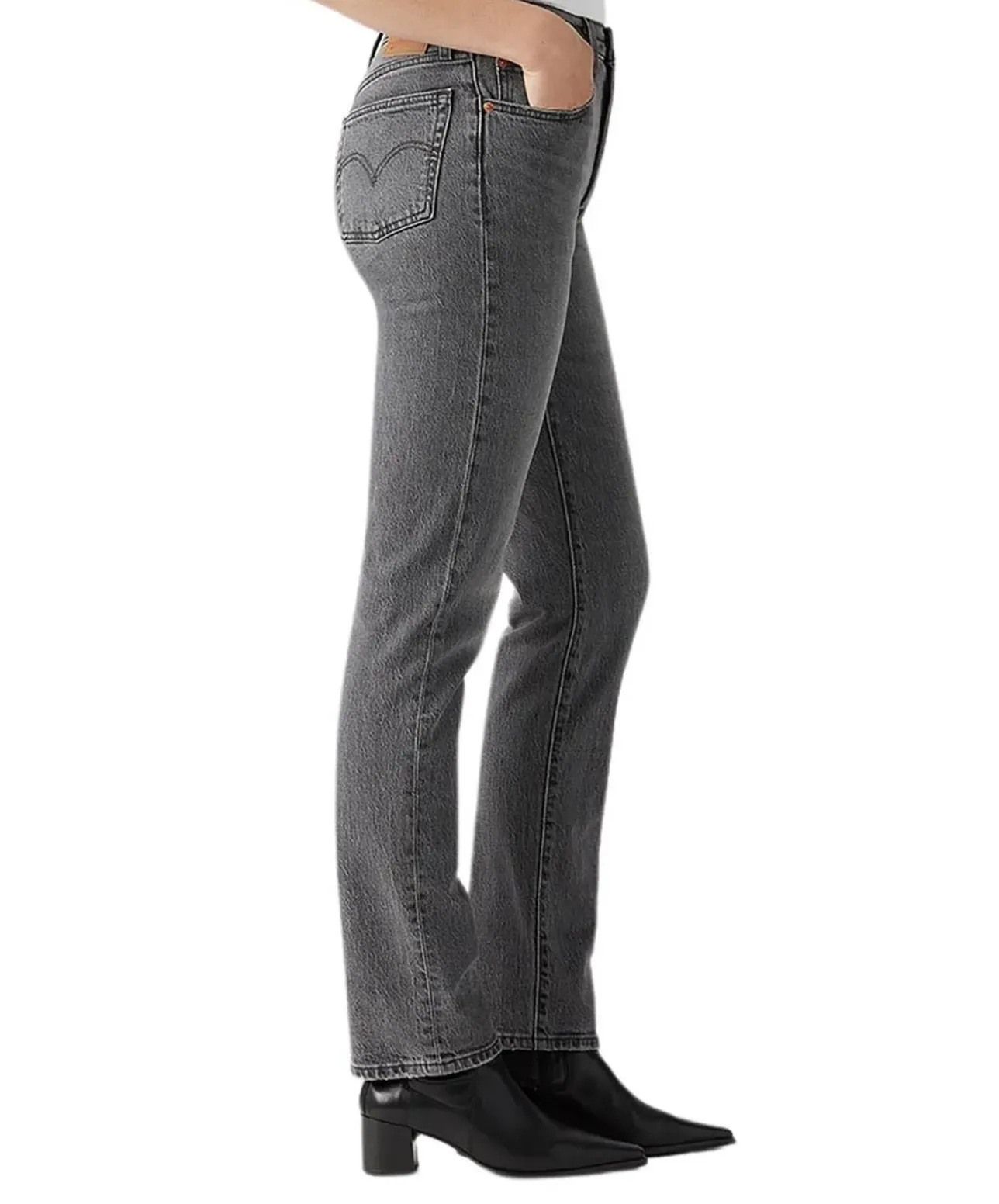 Levi's 501 Damen-Jeans Original Fit in Black Worn