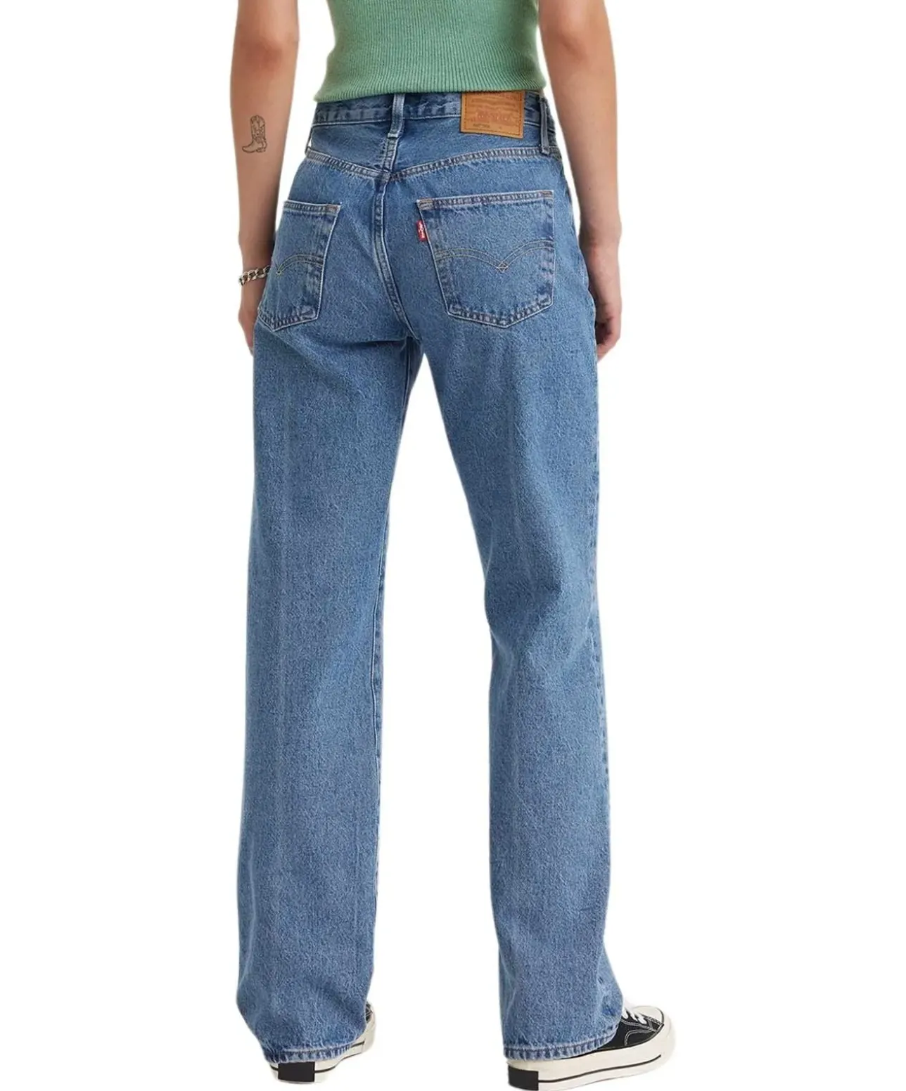 Levis 501 90er Jeans in Mittelblau