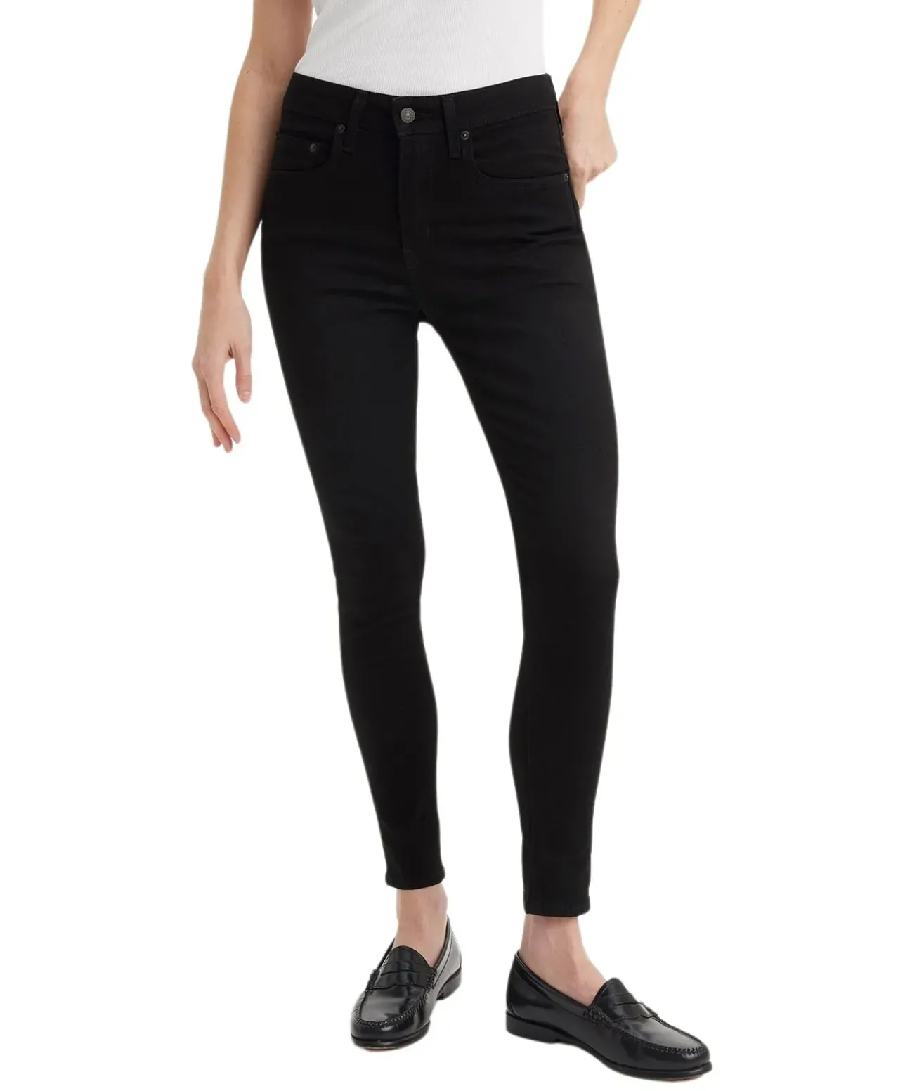 Levis 721 High Rise Skinny Jeans in schwarzer Waschung