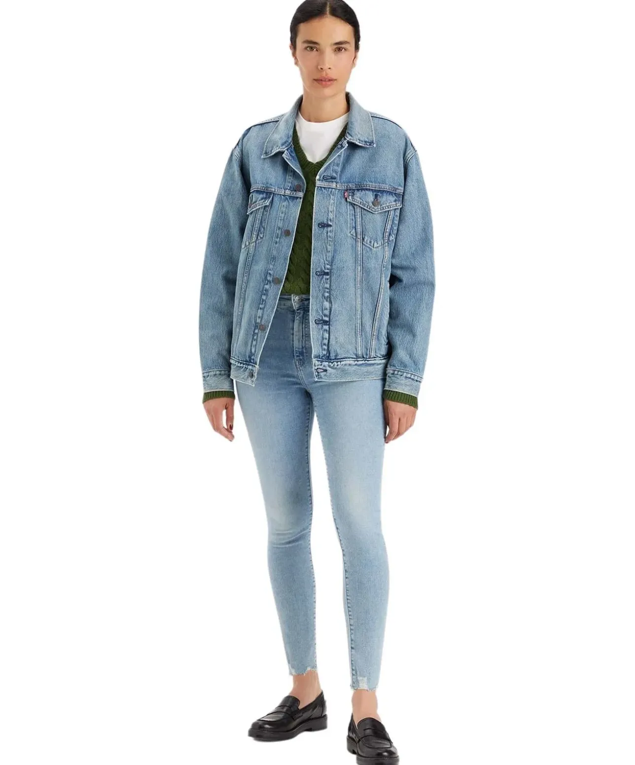 Levis 721 High Rise Skinny Jeans in heller Waves-Waschung