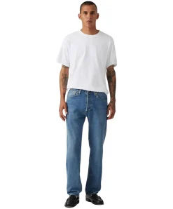 Levi’s 501 Jeans in mittlerem Blauton und geradem Bein