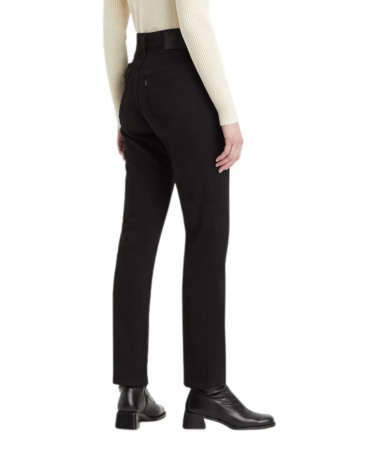 Levis 724 Jeans mit hohem Bund in Schwarz