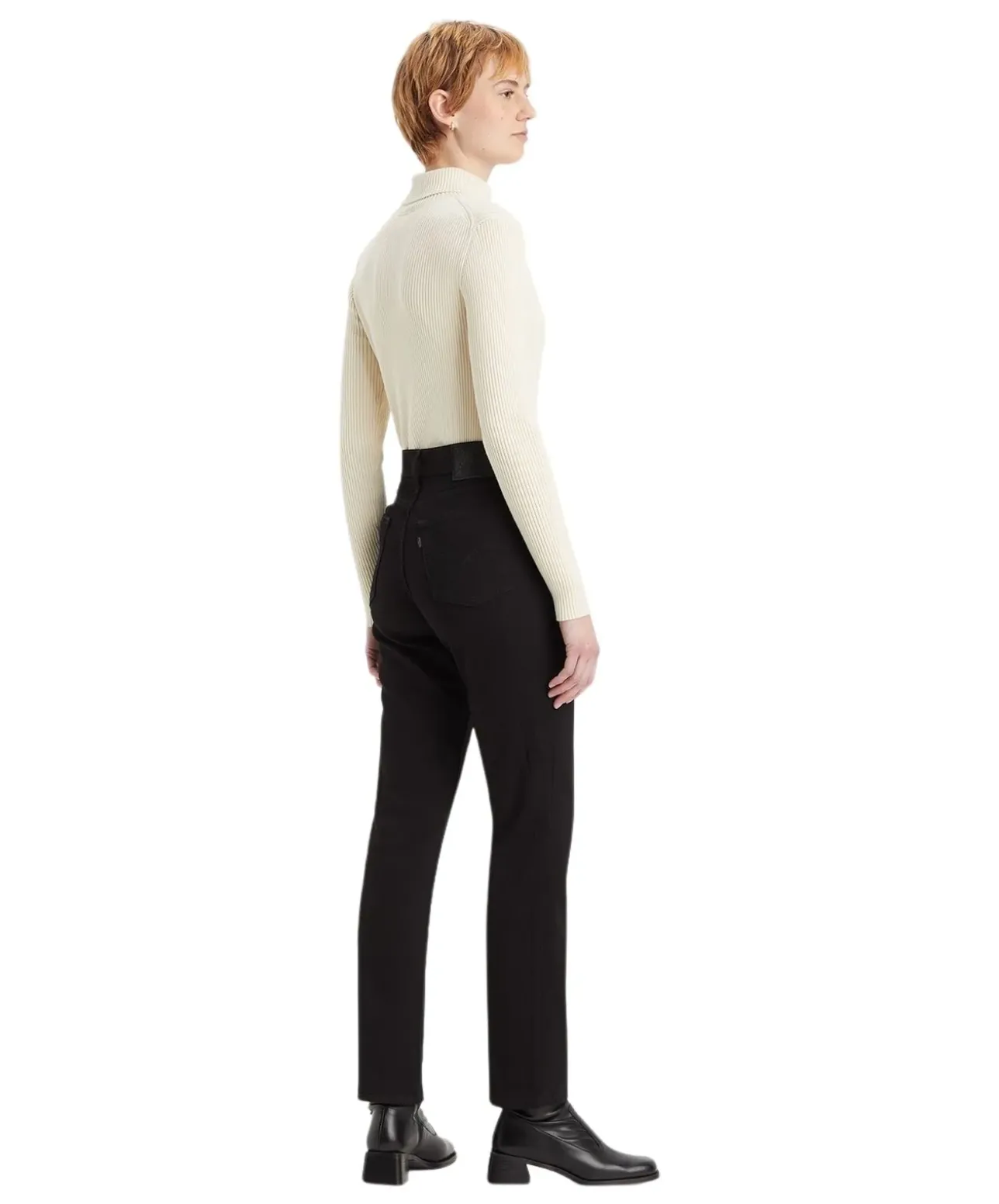 Levis 724 Jeans mit hohem Bund in Schwarz