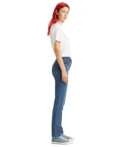 Levis 724 Jeans mit hohem Bund in Blue Wave