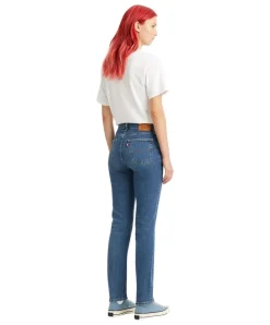 Levis 724 Jeans mit hohem Bund in Blue Wave