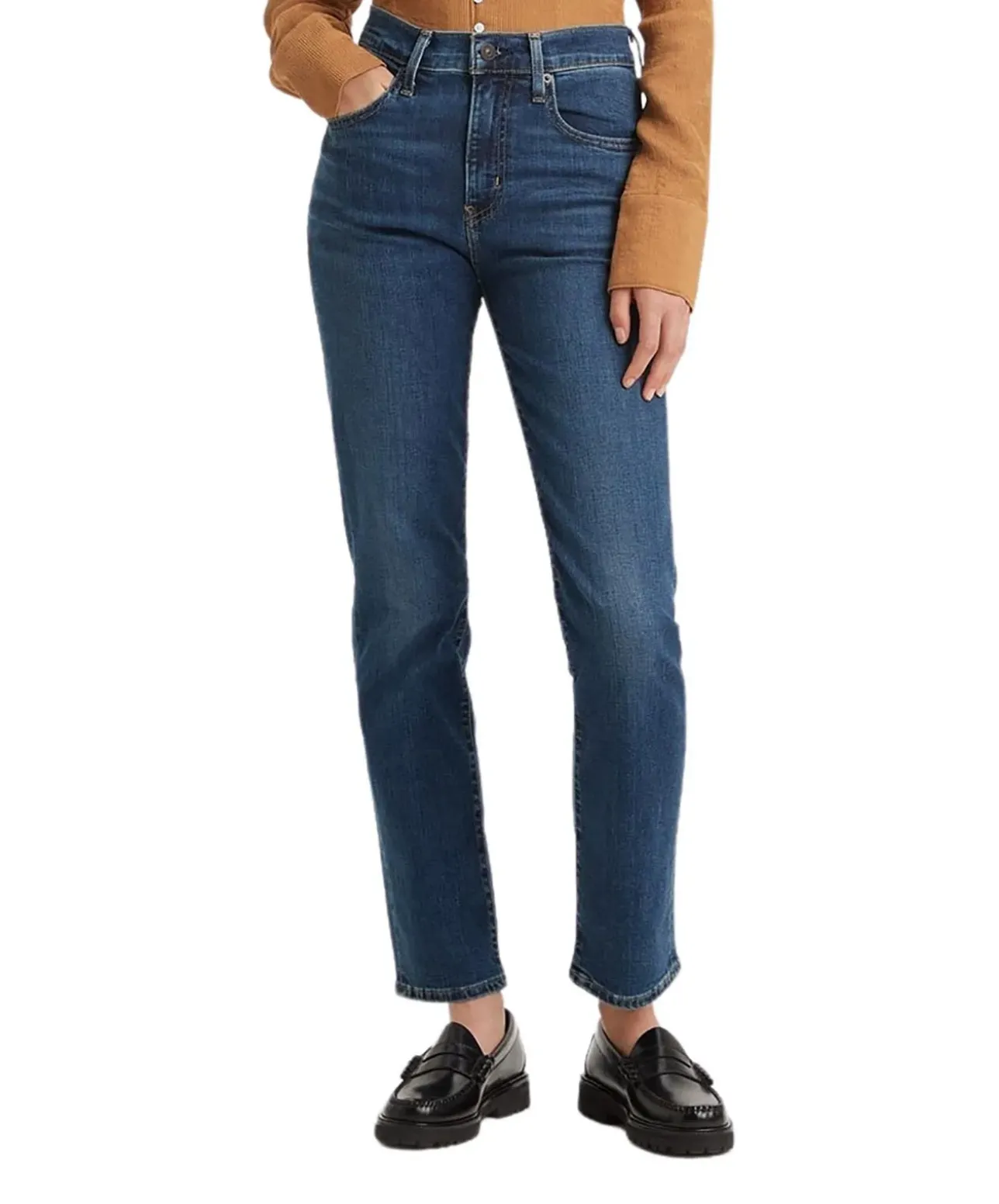 Levis 724 Jeans mit hohem Bund in Dunkelblau
