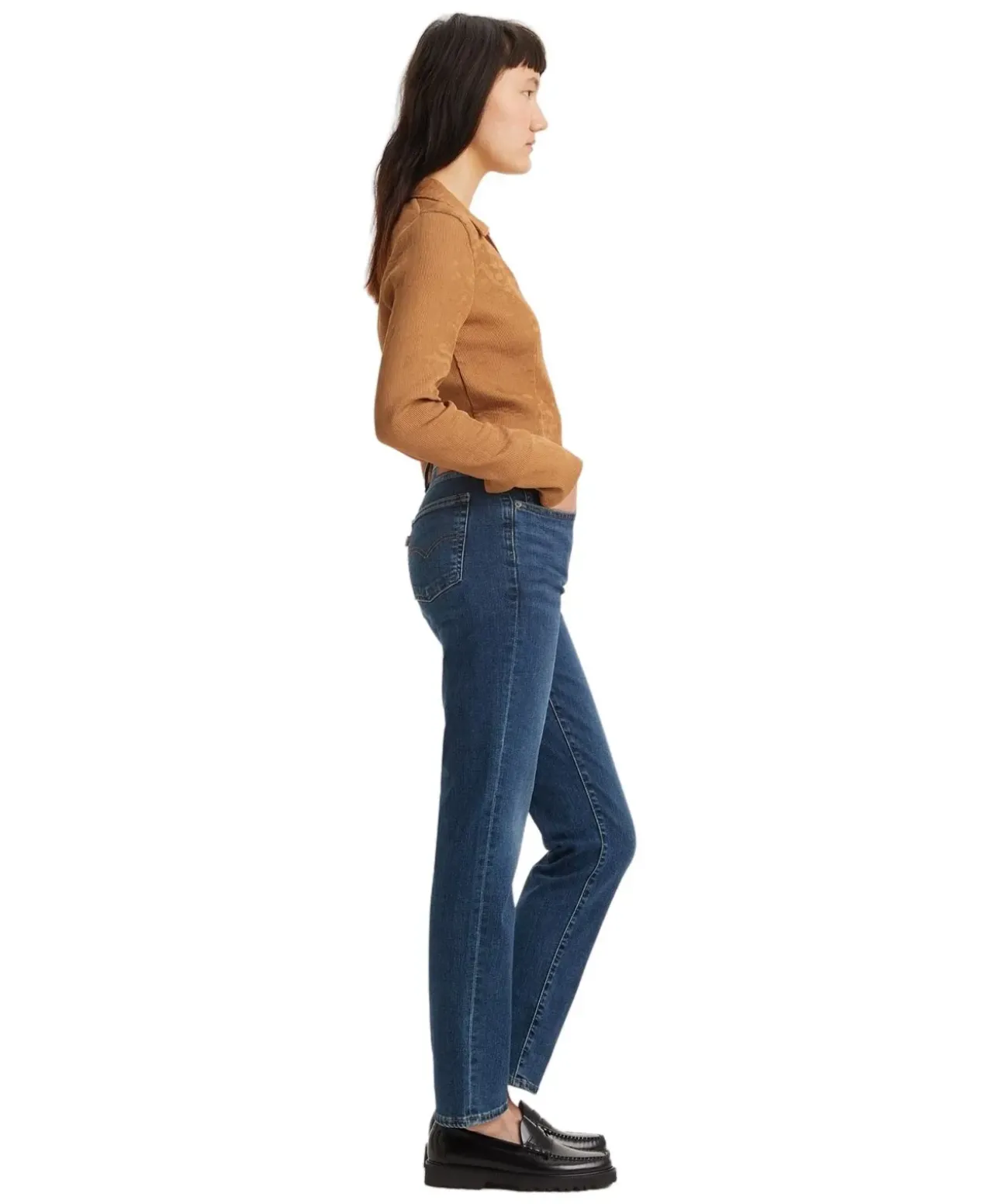 Levis 724 Jeans mit hohem Bund in Dunkelblau