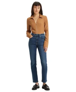 Levis 724 Jeans mit hohem Bund in Dunkelblau