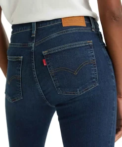 Levis 724 Jeans mit hohem Bund in Blue Swell Verwaschung