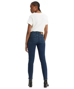 Levis 724 Jeans mit hohem Bund in Blue Swell Verwaschung