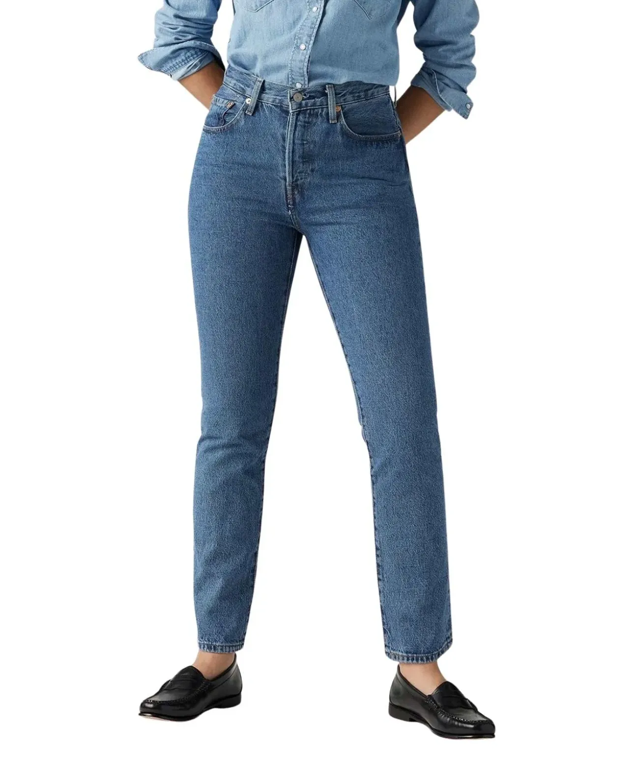 Levi's 501 Jeans Original Fit in Stone-Waschung