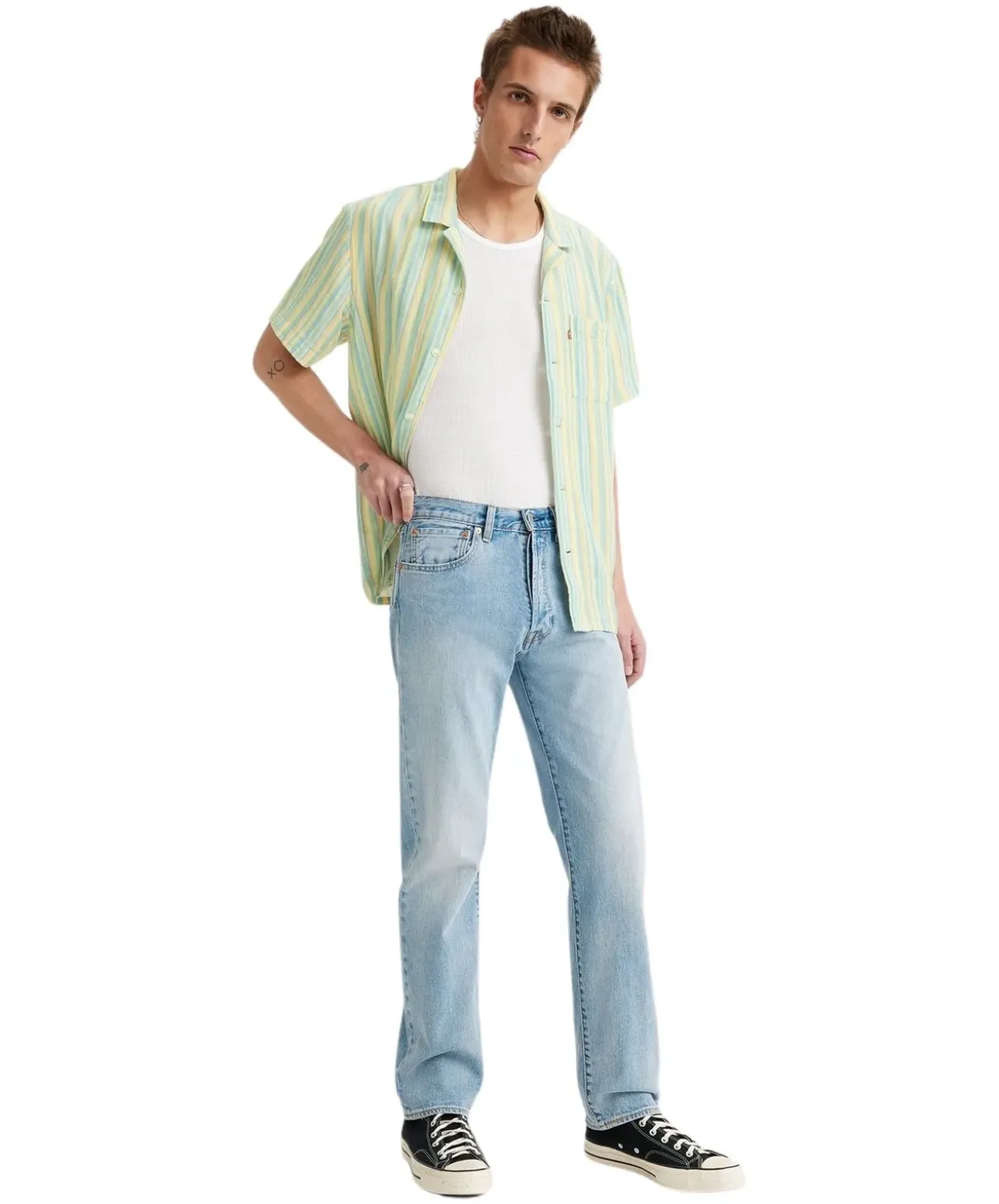 Levi's 501 Jeans Original Fit in hellblauer It Out Washung