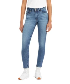 Levi's 711 Jeans Skinny in mittelblauer Waschung