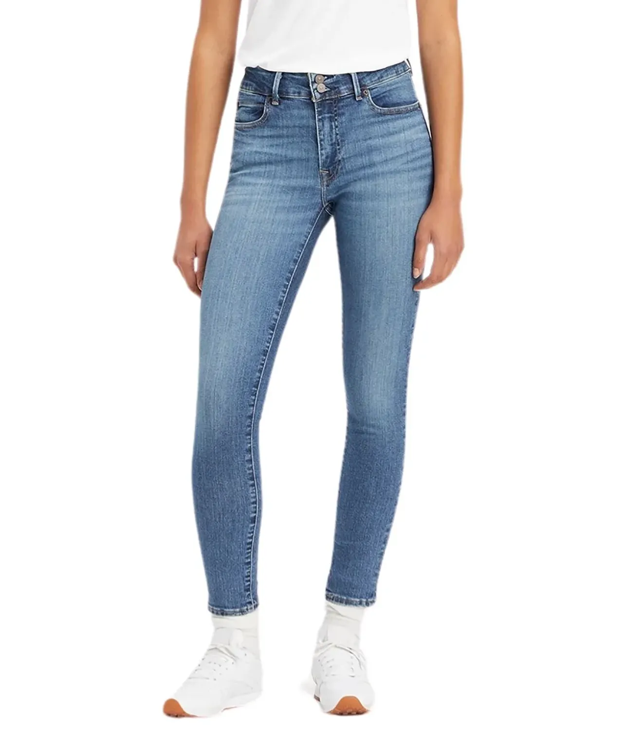 Levi's 711 Jeans Skinny in mittelblauer Waschung