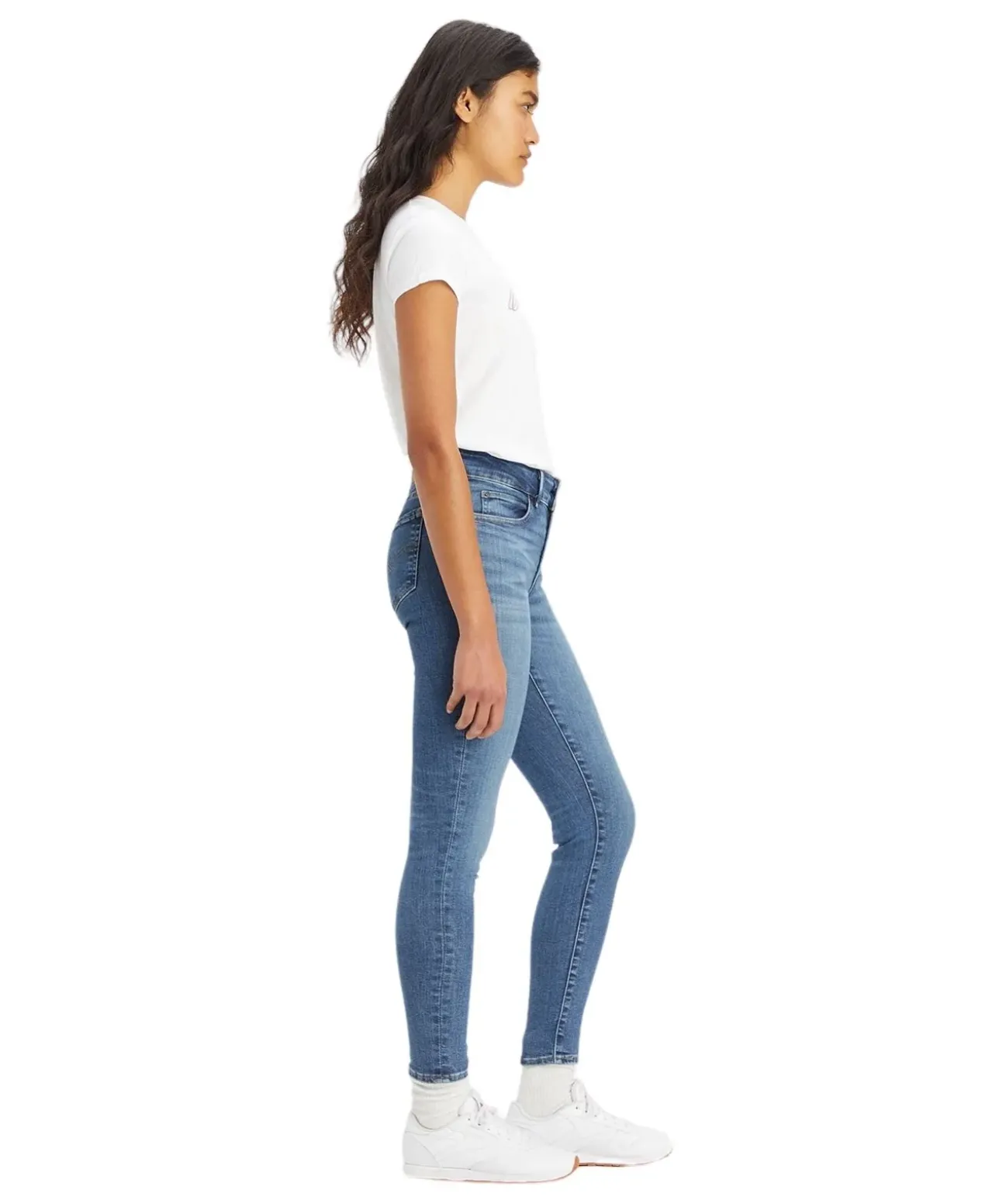Levi's 711 Jeans Skinny in mittelblauer Waschung