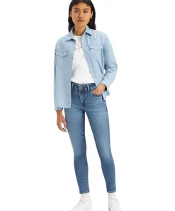 Levi's 711 Jeans Skinny in mittelblauer Waschung