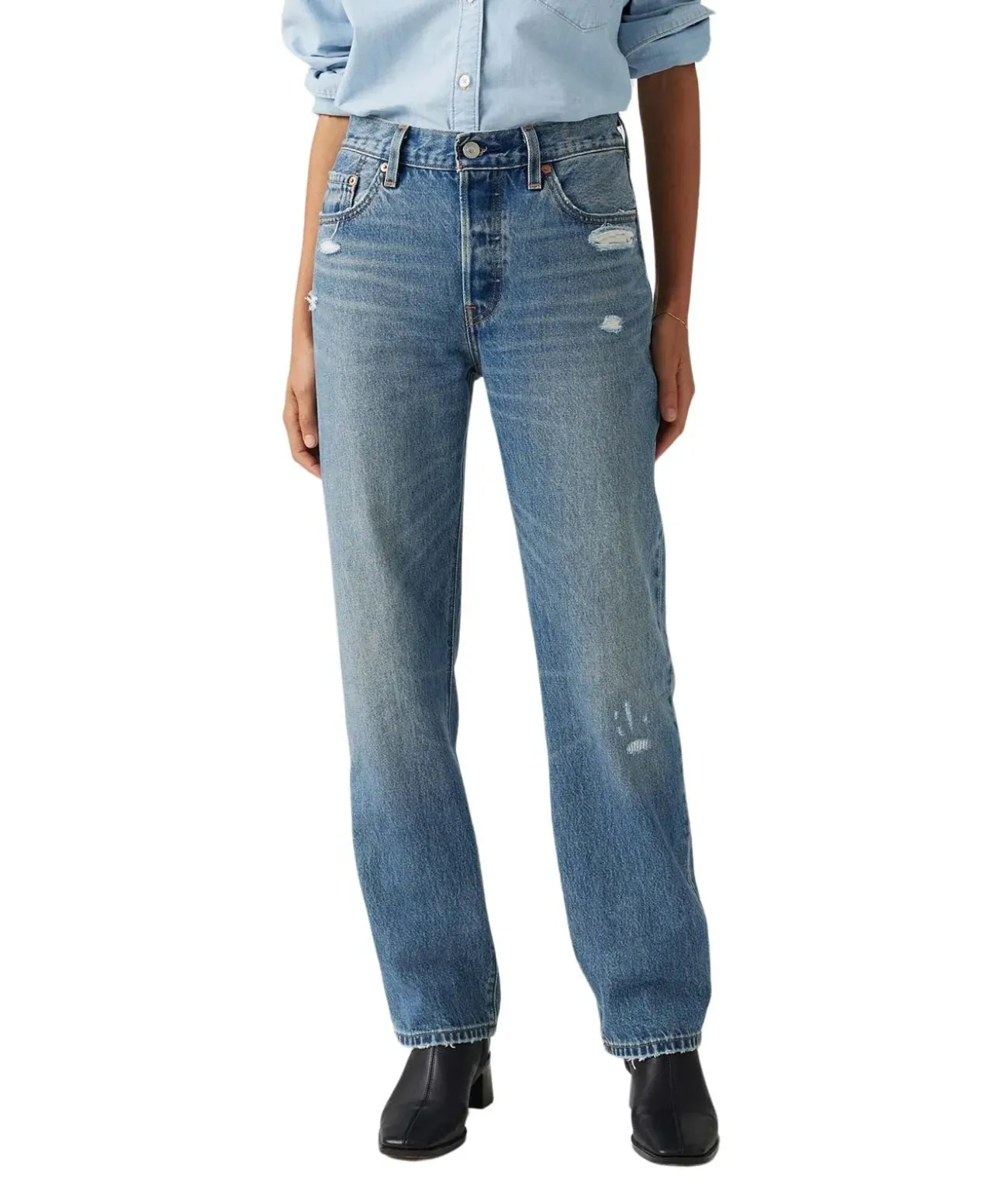 Levi's 501 90s Jeans mit geradem Bein in Vintage-Waschung