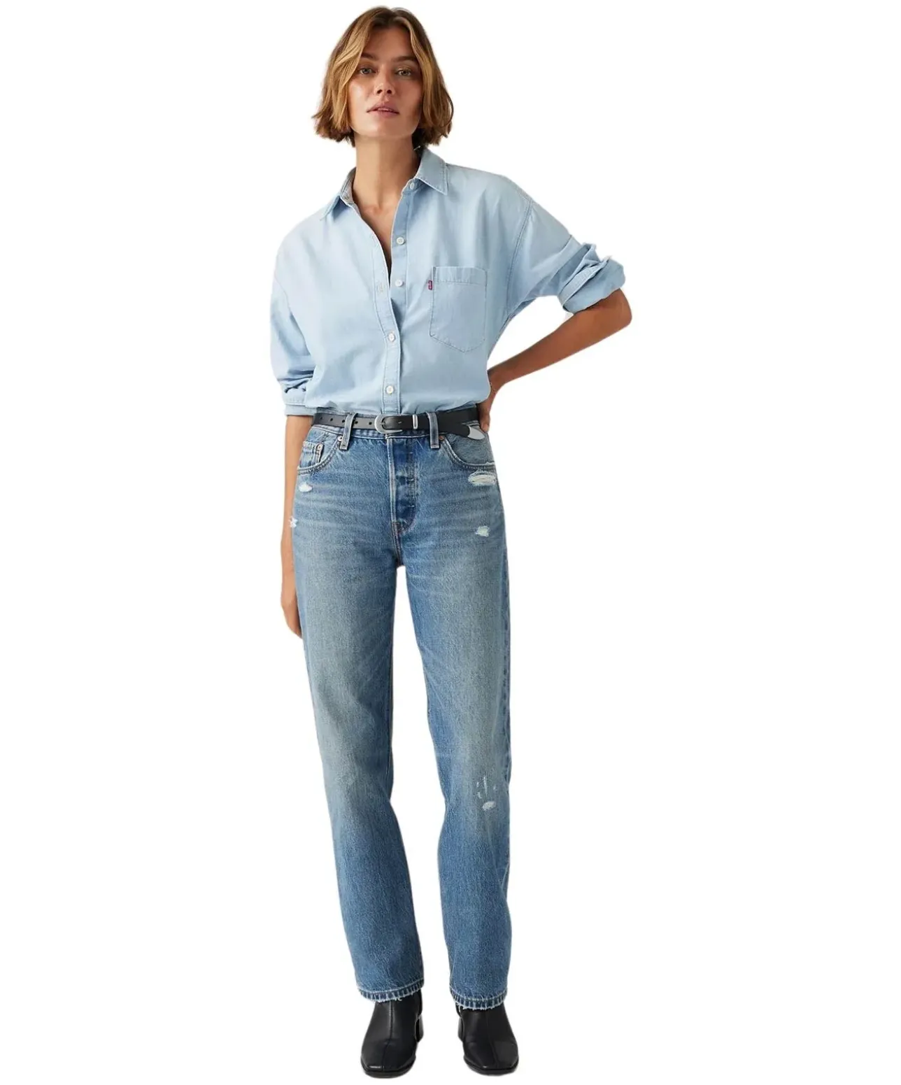 Levi's 501 90s Jeans mit geradem Bein in Vintage-Waschung