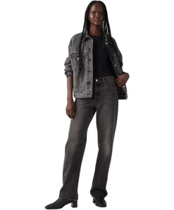 Levi's 501 90s Jeans mit geradem Bein in schwarzer Waschung