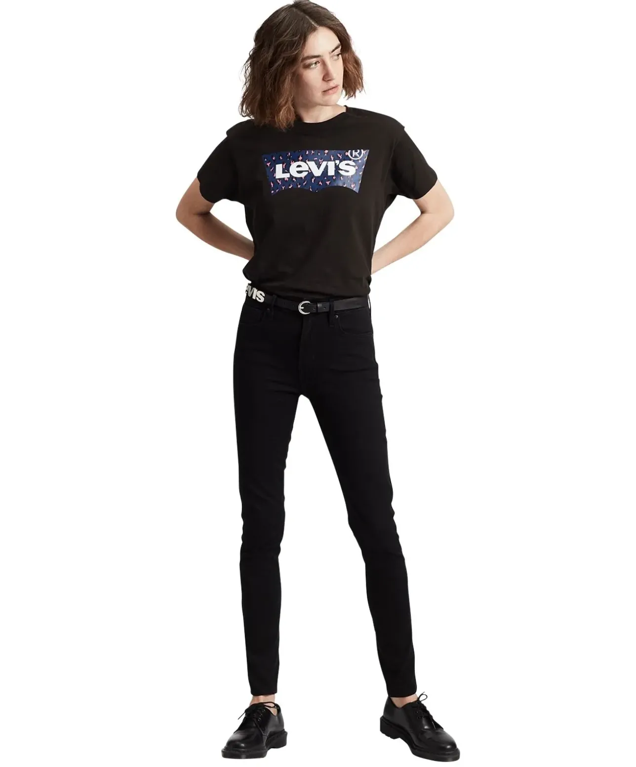 Levis 721 schwarze Jeans mit Vier Wege Power Stretch