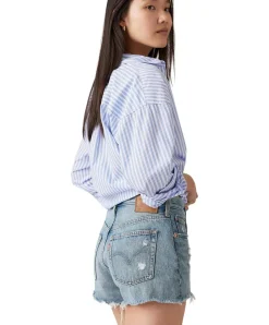 Levi's 501 Shorts mit hohem Bund in hellblauer-Optik