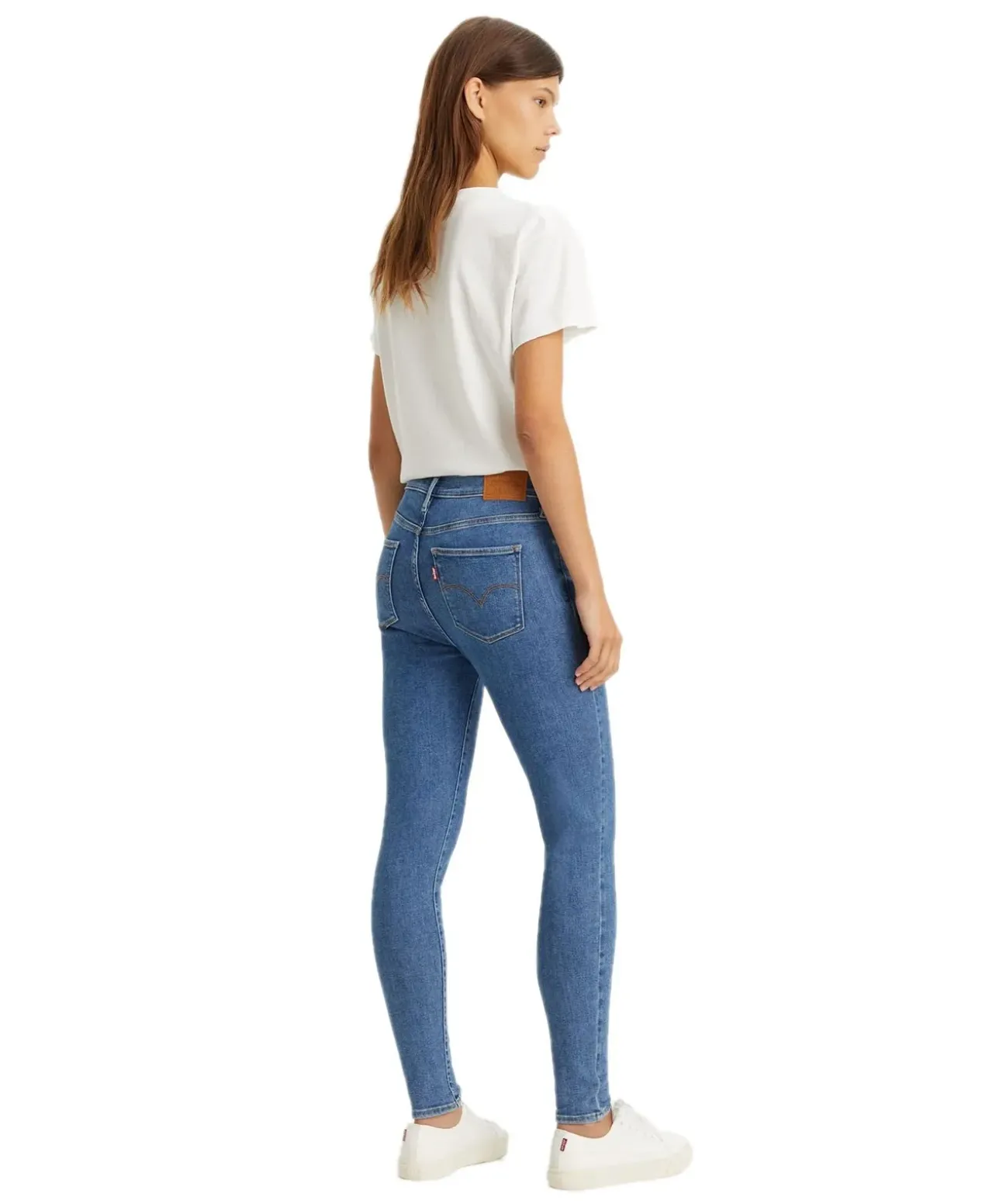 Levis 720 Skinny Jeans mit hohem Bund in Stonewash