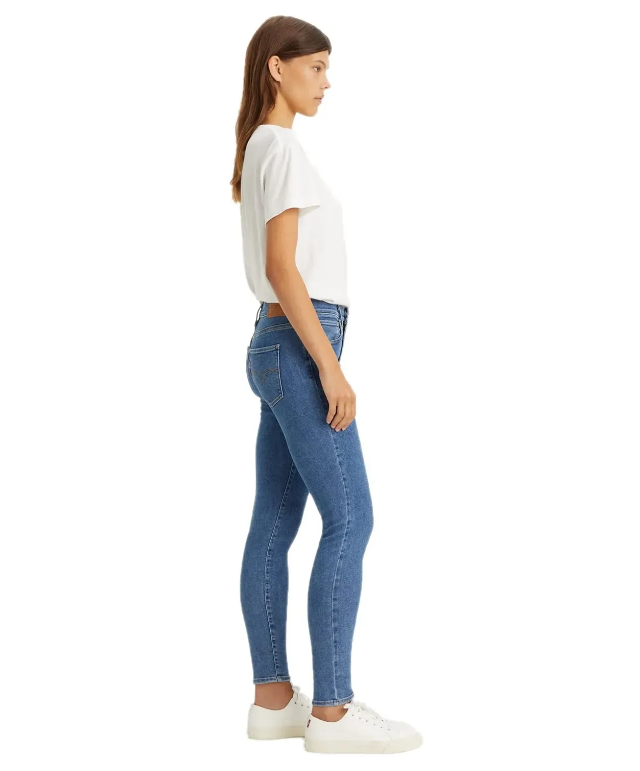 Levis 720 Skinny Jeans mit hohem Bund in Stonewash