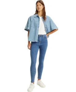 Levis 720 Skinny Jeans mit hohem Bund in Stonewash