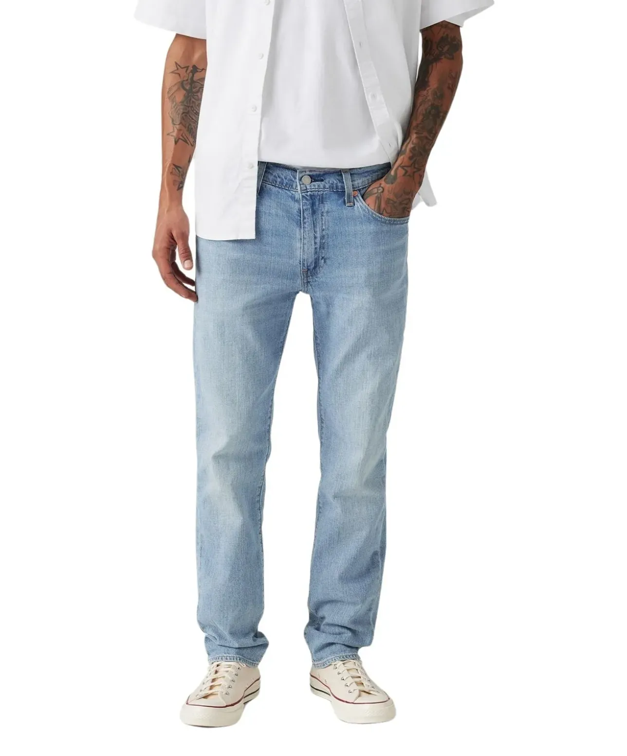 Levis 511 Slim Jeans aus Leinen Denim in Hellblau