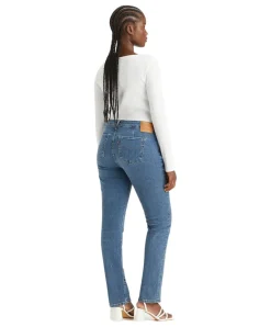 Levi's 712 Slim Jeans in blauer Blue Wave-Waschung