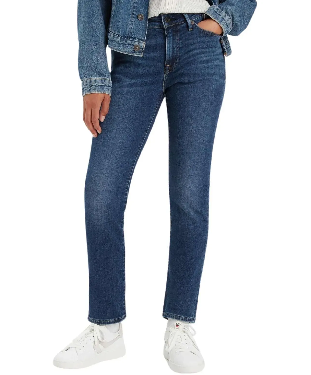 Levi's 712 Slim Jeans in Blue Wave Dark-Waschung