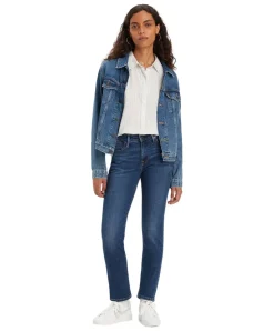 Levi's 712 Slim Jeans in Blue Wave Dark-Waschung
