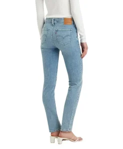 Levi's 712 Slim Jeans in Mittelblau mit hohem Bund