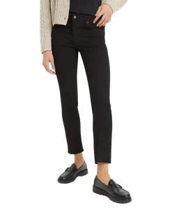 Levi's 712 Slim Jeans in Schwarz mit hohem Bund