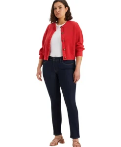 Levi's 712 Slim Jeans mit hohem Bund in Rinse-Waschung