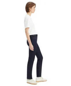 Levi's 712 Slim Jeans mit hohem Bund in Rinse-Waschung
