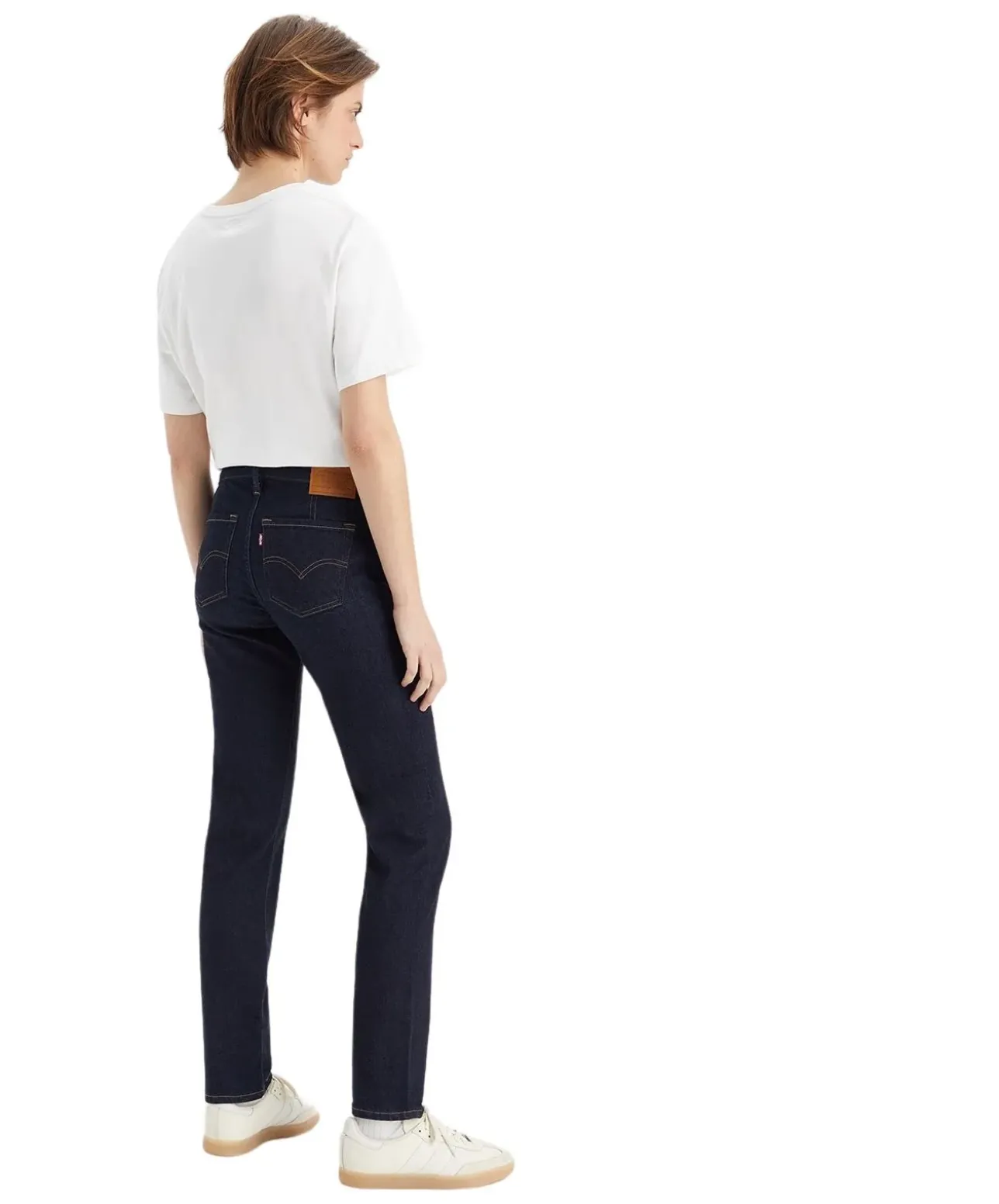 Levi's 712 Slim Jeans mit hohem Bund in Rinse-Waschung