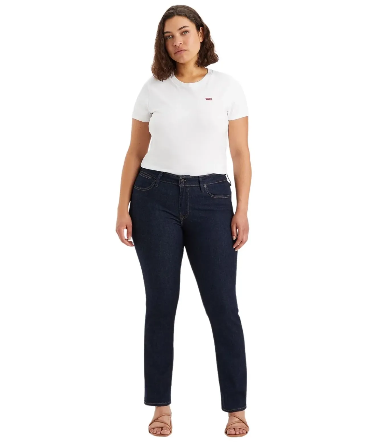 Levi's 712 Slim Jeans mit hohem Bund in Rinse-Waschung