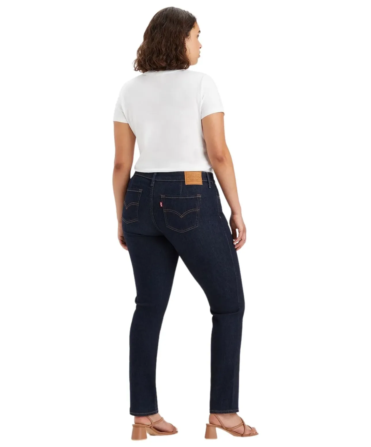 Levi's 712 Slim Jeans mit hohem Bund in Rinse-Waschung