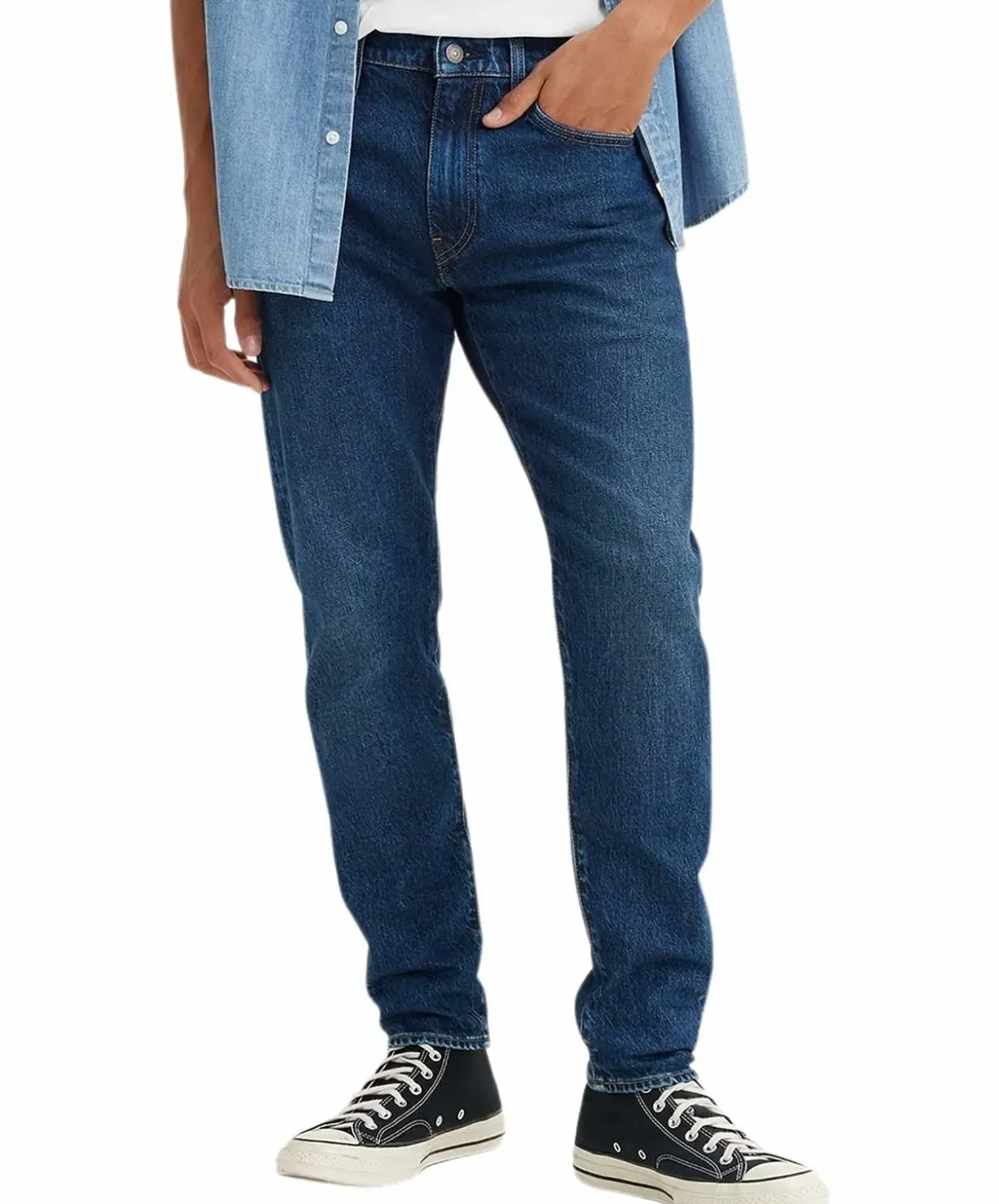 Levis 512 Slim Taper Jeans in blauer Stone-Waschung