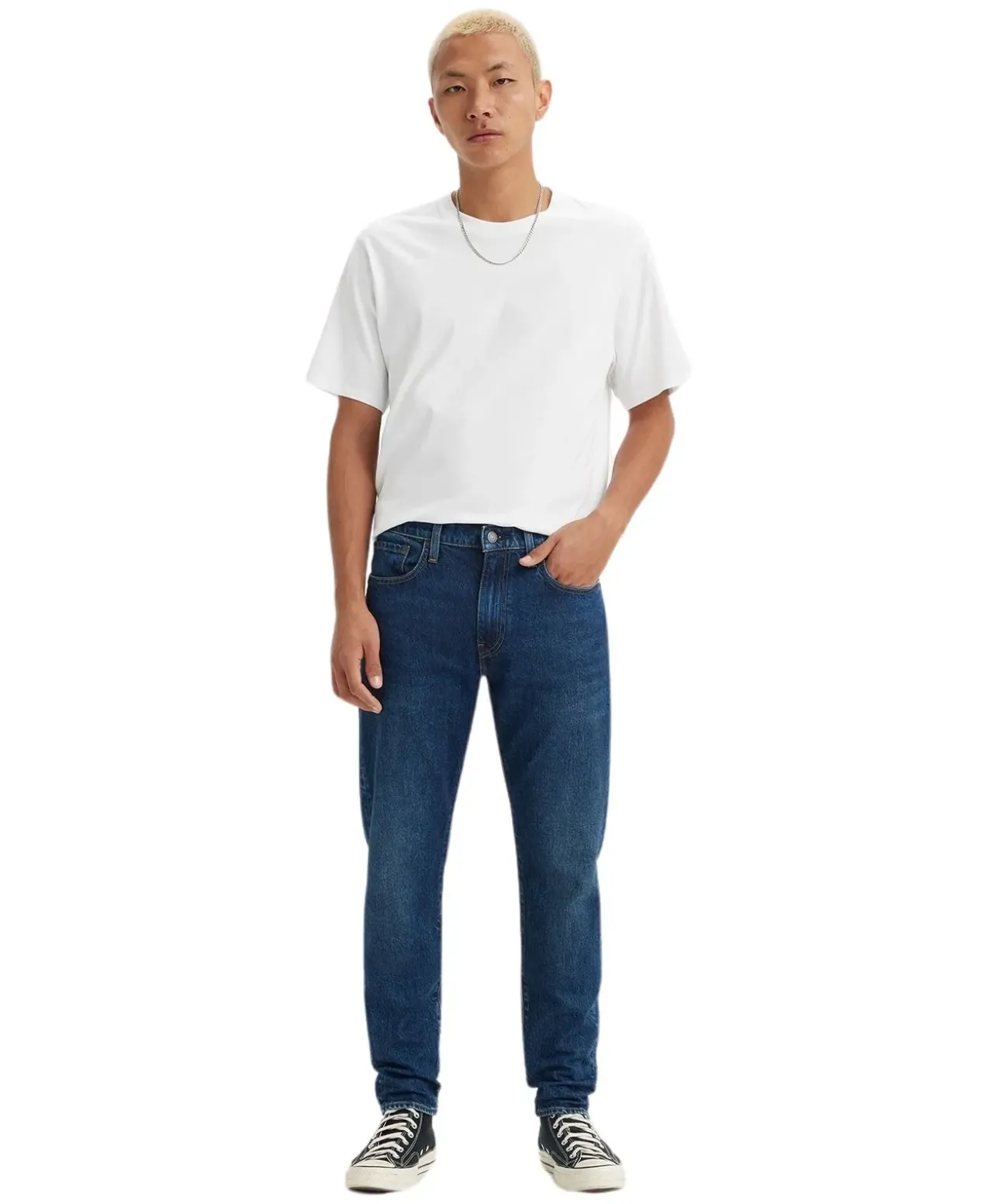 Levis 512 Slim Taper Jeans in blauer Stone-Waschung