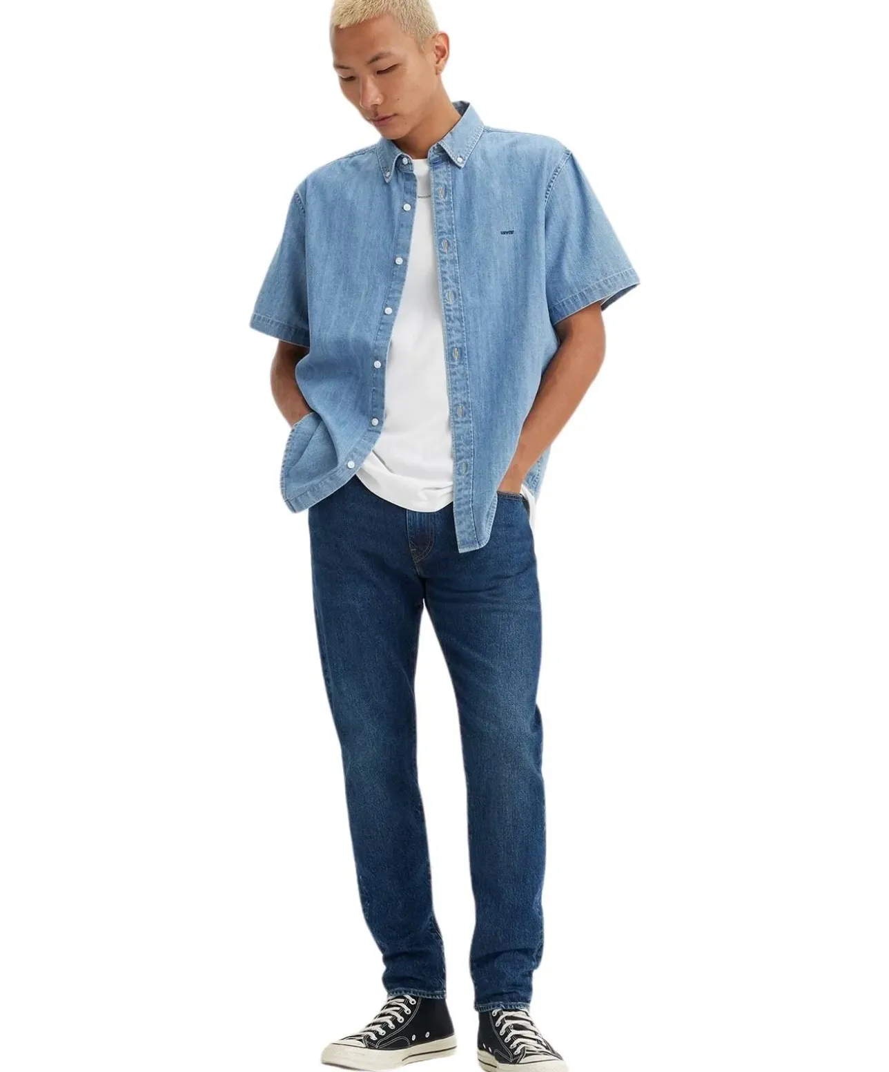 Levis 512 Slim Taper Jeans in blauer Stone-Waschung