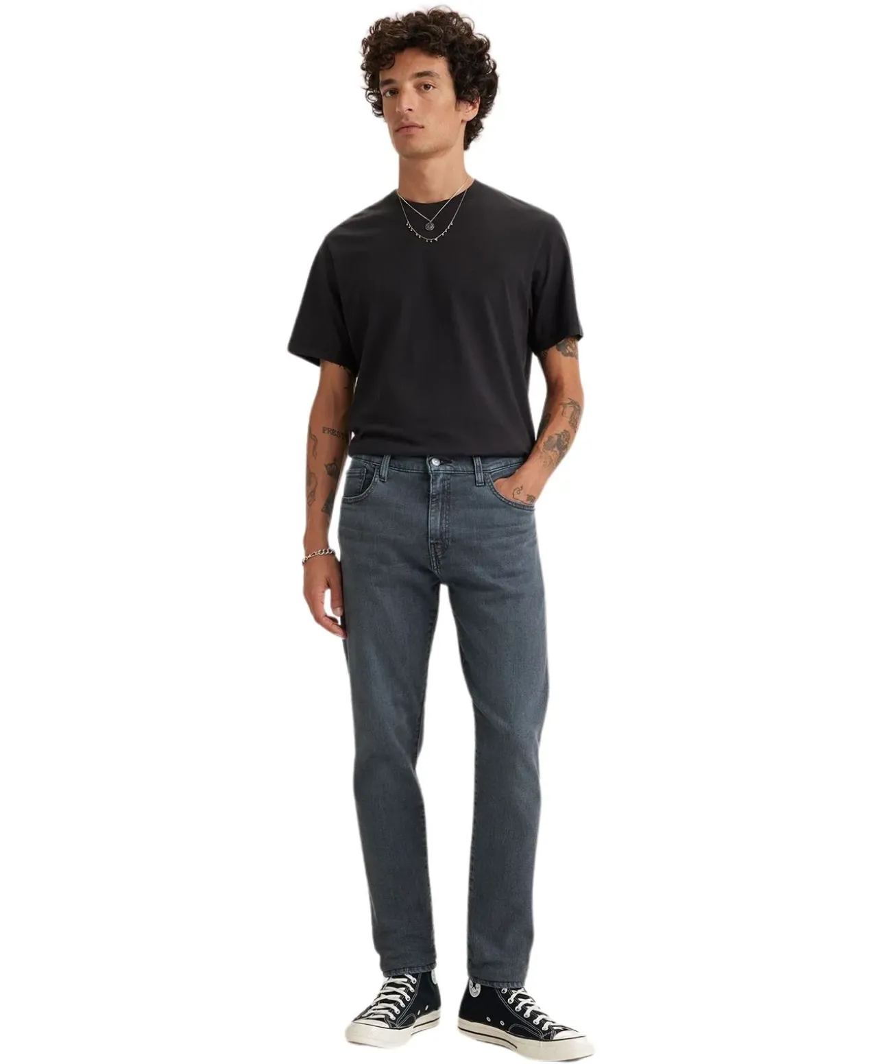 Levi's 512 Slim Taper Jeans in verwaschenem Schwarz
